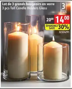 Sushi Shop 3 pcs Tall Candle Holders Glass offer