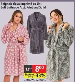 Sushi Shop Soft Bathrobe Asst. Print and Solid offer