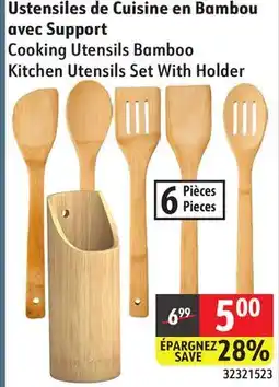 Sushi Shop Cooking Utensils Bamboo Kitchen Utensils Set With Holder offer
