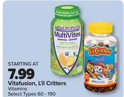 PharmaChoice Vitafusion, L'il Critters Vitamins offer
