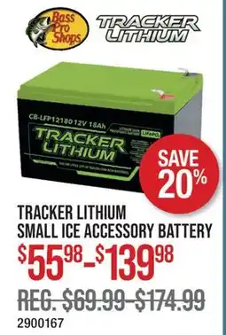 Cabela's TRACKER LITHIUM SMALL ICE ACCESSORY BATTERY offer