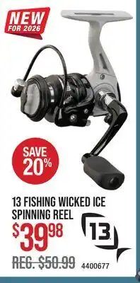 Cabela's 13 FISHING WICKED ICE SPINNING REEL offer