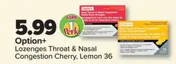 PharmaChoice Option+ Lozenges Throat & Nasal Congestion offer