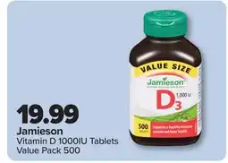 PharmaChoice Jamieson Vitamin D 1000IU Tablets offer