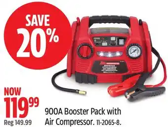 Canadian Tire 900A Booster Pack with Air Compressor offer