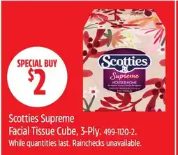 Canadian Tire Scotties Supreme Facial Tissue Cube, 3-Ply offer