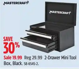 Canadian Tire 2-Drawer Mini Tool Box, Black offer