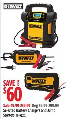 Canadian Tire Selected Battery Chargers and Jump Starters offer