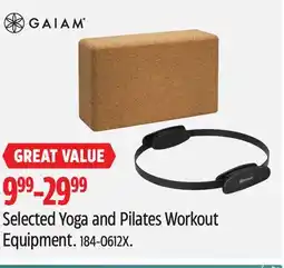 Canadian Tire Selected Yoga and Pilates Workout Equipment offer