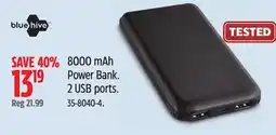Canadian Tire 8000 mAh Power Bank. 2 USB ports offer