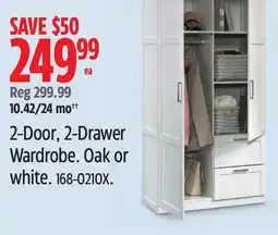 Canadian Tire 2-Door, 2-Drawer Wardrobe offer