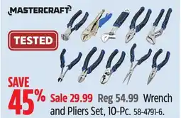 Canadian Tire Wrench and Pliers Set, 10-Pc offer