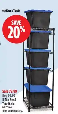 Canadian Tire Duratech 5-Tier Steel Tote Rack offer