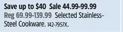 Canadian Tire Selected Stainless-Steel Cookware offer