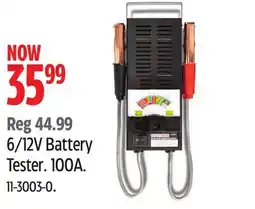 Canadian Tire 6/12V Battery Tester. 100A offer