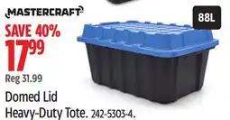 Canadian Tire Mastercraft Domed Lid Heavy-Duty Tote offer
