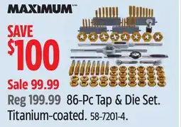 Canadian Tire 86-Pc Tap & Die Set offer