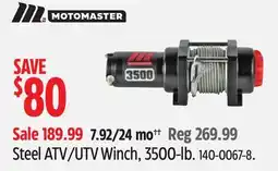 Canadian Tire Motomaster Steel ATV/UTV Winch offer