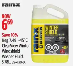 Canadian Tire Rain-X -45°C ClearView Winter Windshield Washer Fluid offer