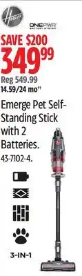 Canadian Tire Emerge Pet Self- Standing Stick with 2 Batteries offer