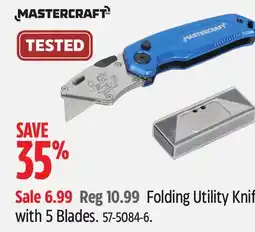 Canadian Tire Mastercraft Folding Utility Knife with 5 Blades Mastercraft offer