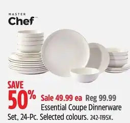Canadian Tire MASTER CHEF Essential Coupe Dinnerware Set, 24-Pc offer