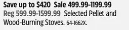 Canadian Tire Selected Pellet and Wood-Burning Stoves offer