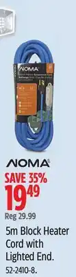 Canadian Tire 5m Block Heater Cord with Lighted End offer