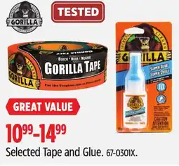 Canadian Tire Selected Tape and Glue offer