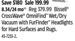 Canadian Tire CrossWave OmniFind Wet/Dry Vacuum with FurFinder Headlights for Hard Surfaces and Rugs offer