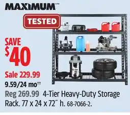 Canadian Tire 4-Tier Heavy-Duty Storage Rack offer