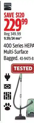 Canadian Tire Kenmore 400 Series HEPA Multi-Surface Bagged offer