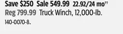 Canadian Tire Motomaster Truck Winch, 12,000-lb offer