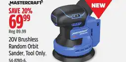 Canadian Tire Mastercraft 20V Brushless Random Orbit Sander, Tool Only offer