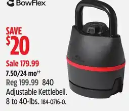 Canadian Tire Adjustable Kettlebell BowFlex offer