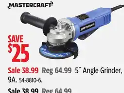 Canadian Tire Mastercraft 5˝ Angle Grinder, 9A offer