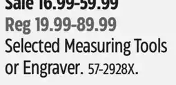 Canadian Tire Mastercraft Selected Measuring Tools or Engraver offer