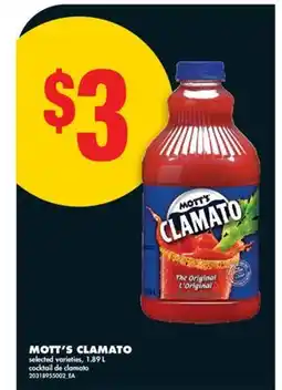 No Frills MOTT'S CLAMATO offer