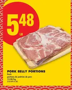 No Frills PORK BELLY PORTIONS offer