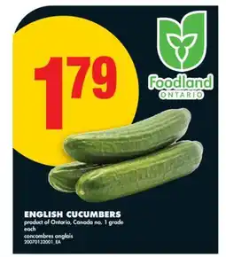 No Frills ENGLISH CUCUMBERS offer