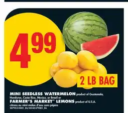 No Frills MINI SEEDLESS WATERMELON, 2 LB BAG offer