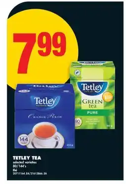 No Frills TETLEY TEA, 80/144'S offer