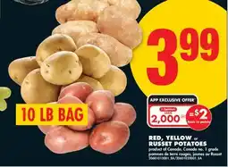 No Frills RED, YELLOW or RUSSET POTATOES offer