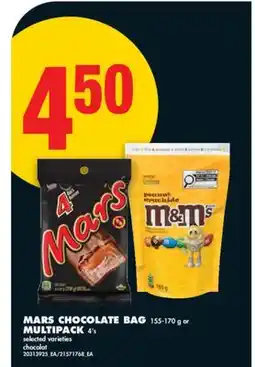 No Frills MARS CHOCOLATE BAG, 155-170 G OR MULTIPACK, 4'S offer