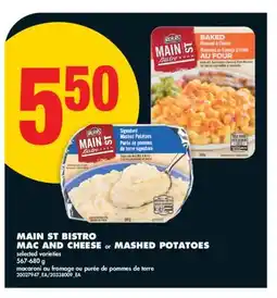 No Frills MAIN ST BISTRO MAC AND CHEESE or MASHED POTATOES offer