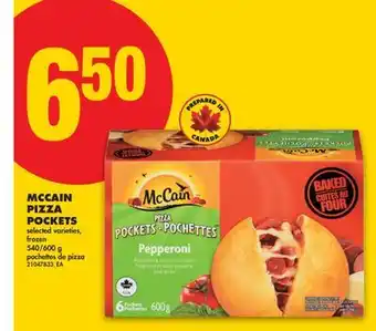 No Frills MCCAIN PIZZA POCKETS, 540/600 g offer
