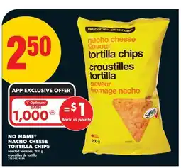 No Frills NO NAME NACHO CHEESE TORTILLA CHIPS offer