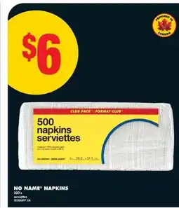 No Frills NO NAME NAPKINS, 500'S offer