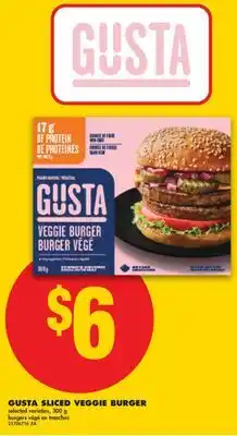 No Frills GUSTA SLICED VEGGIE BURGER offer