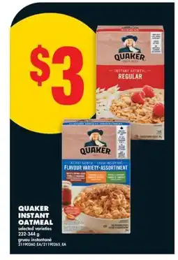 No Frills QUAKER INSTANT OATMEAL offer